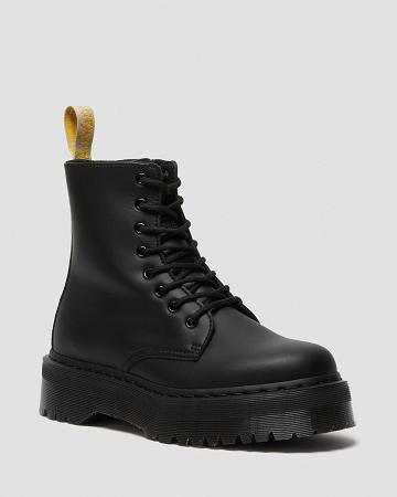 Botas Plataforma Dr Martens Vegan Jadon II Mono Mujer Negros | MX 520DFM